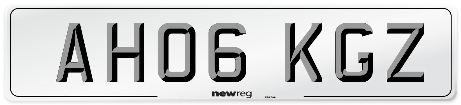 AH06 KGZ Number Plate from New Reg